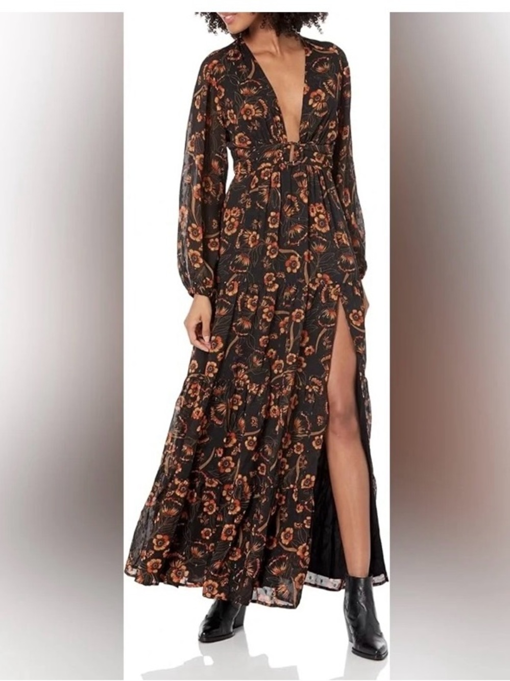 NEW Astr Trinity Dress Women’s M Long Sleeve Maxi
